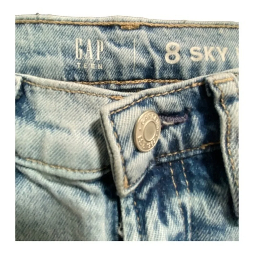 Gap Teen Sky-High ‘90s‎ Loose Distressed Jeans Size 8